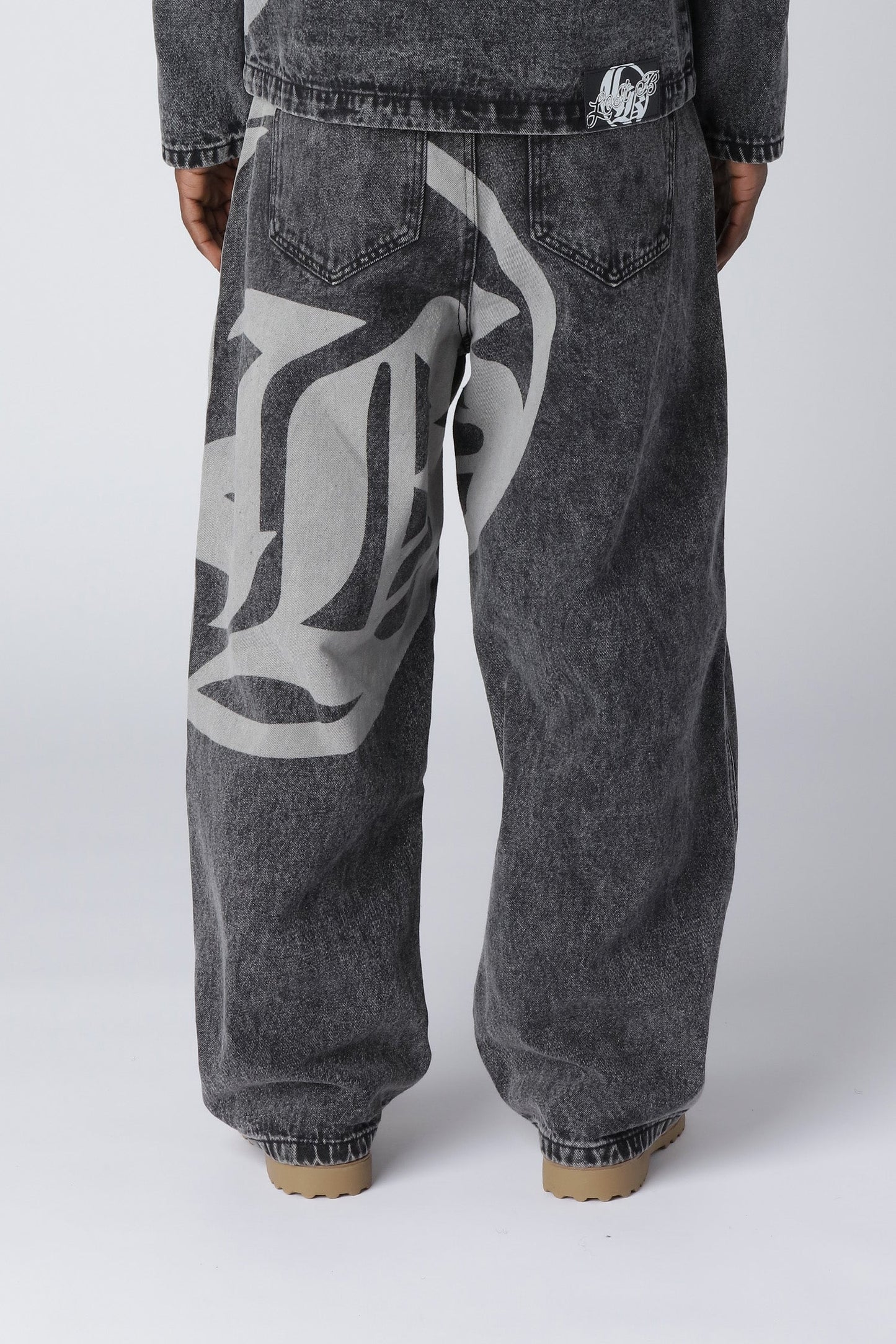LOGO DENIM JEANS - Black