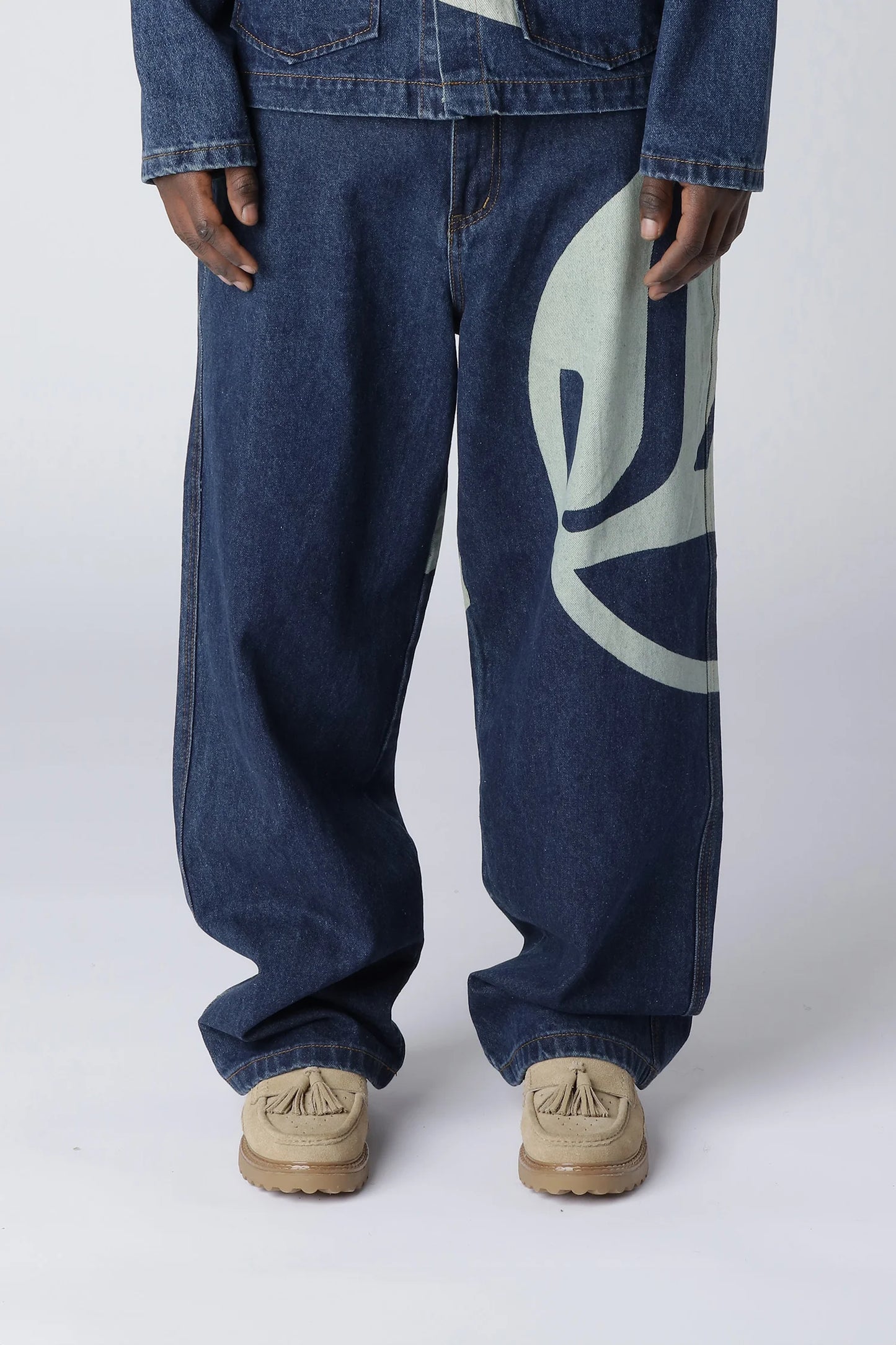 LOGO DENIM JEANS - Dark Blue