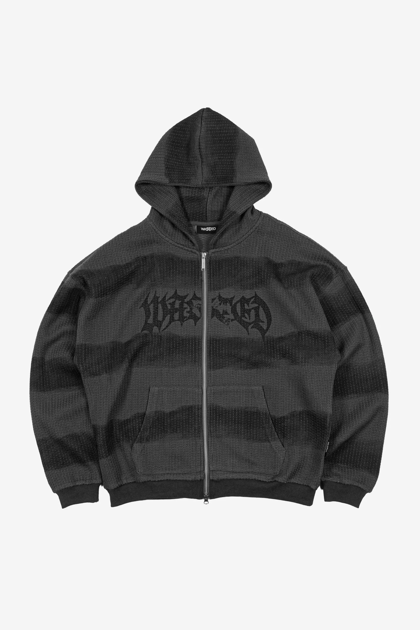 NEVERMIND ZIP SWEATER-CHARCOAL