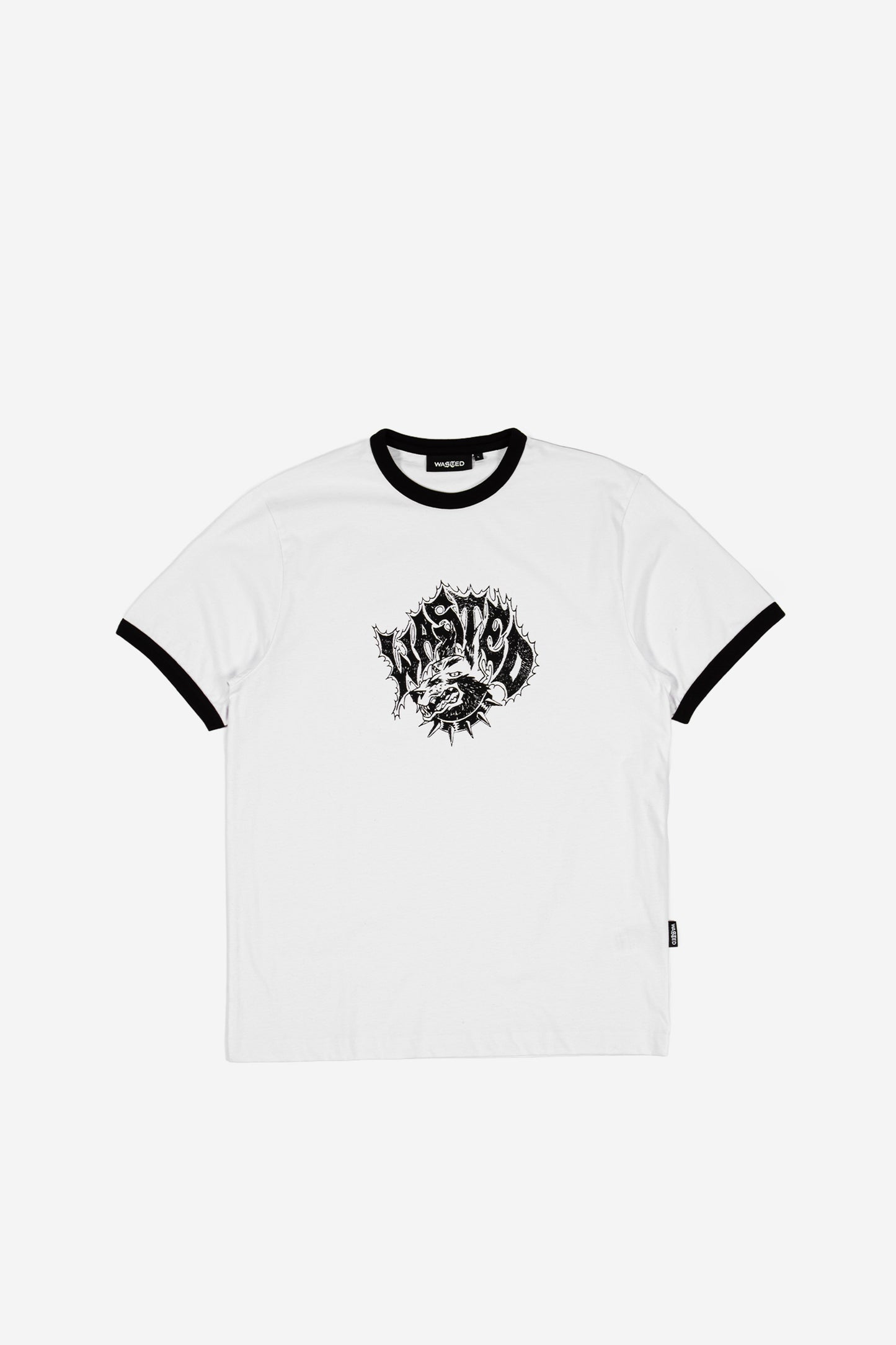 UNDERDOG RINGER TEE-WHITE