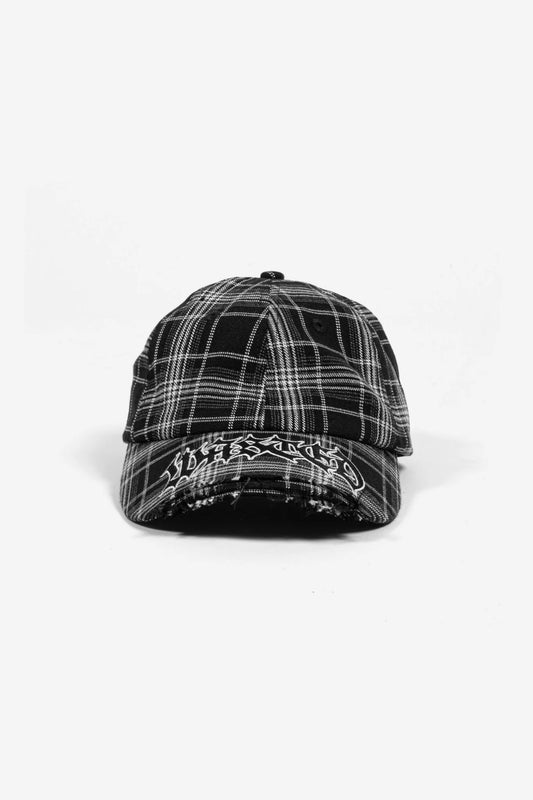 TARTAN CAP-BLACK