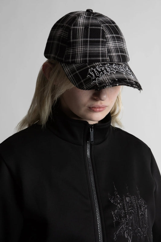 TARTAN CAP-BLACK