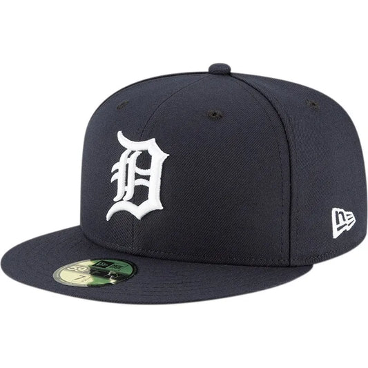 NEW ERA CAP-59FIFTY DETROIT WHT/NVY